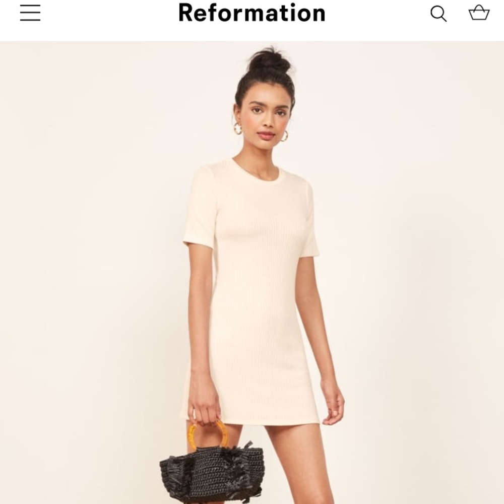 SOLD: Reformation Gigi Ribbed T Shirt Dress